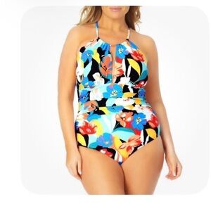 Anne Cole Vibrant Floral One Piece Swimsuit